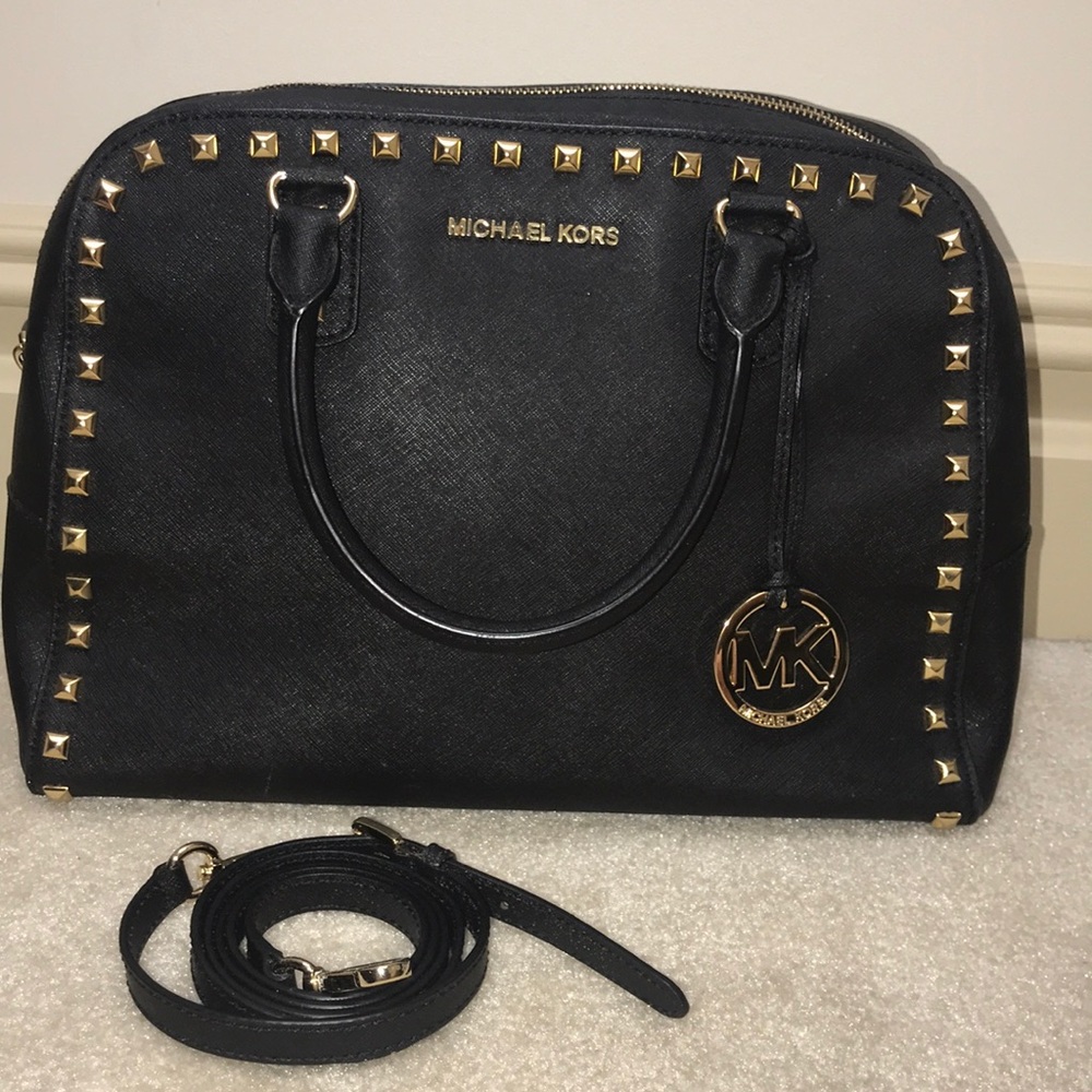 Black with gold studs MICHAEL KORS purse